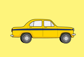 yellow taxi car