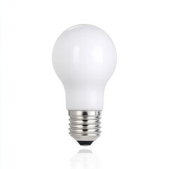Bright white light bulb symbolizing innovation and creativity, energy efficiency, perfect for Earth Day or tech development concepts