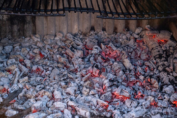 Hot coals for the barbecue