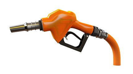 Fuel Dispenser: Close-up view of a bright fuel dispenser. Focus on the details of a modern dispenser against a plain backdrop.