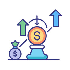  Investment Diversification Strategy Icon for Risk Management