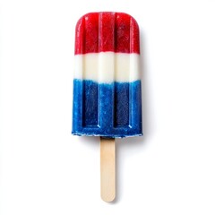 Red, white, and blue popsicle perfect for Independence Day celebrations, summer treats, festive patriotic sweets, USA-themed frozen dessert