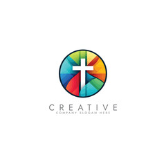 Naklejka premium Creative Church Logo vector Design