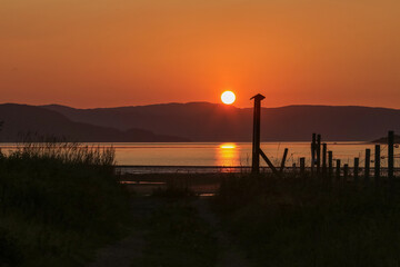 Sunset at Trondheim fjord