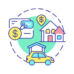 Naklejka premium Icon for Leasing Solutions