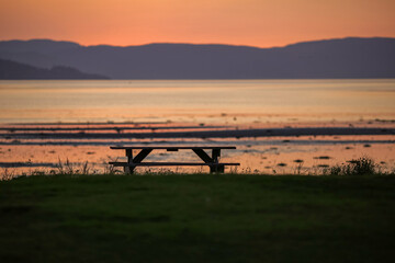 Sunset at Trondheim fjord