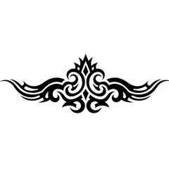 Fototapeta premium Tribal tattoo design in black on white background 