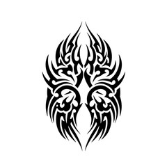Obraz premium Tribal tattoo design featuring intricate black patterns 