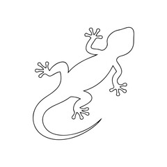 Fototapeta premium Lizard outline icon vector flat design. Lizard line design. Lizard outline walking.