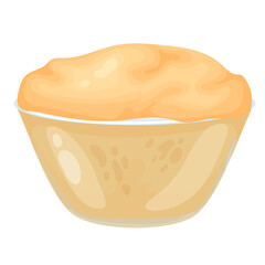 Different dough for baking, pizza, bread.