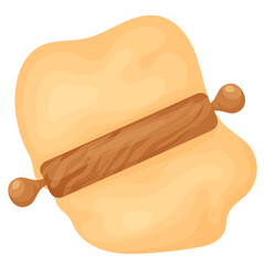Different dough for baking, pizza, bread.