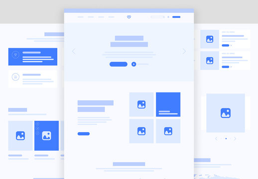 Landing Page Wireframe UI Layout