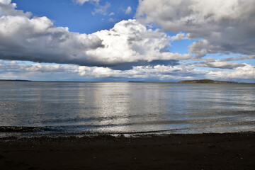 nubes en el mar