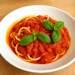 spaghetti with tomato sauce