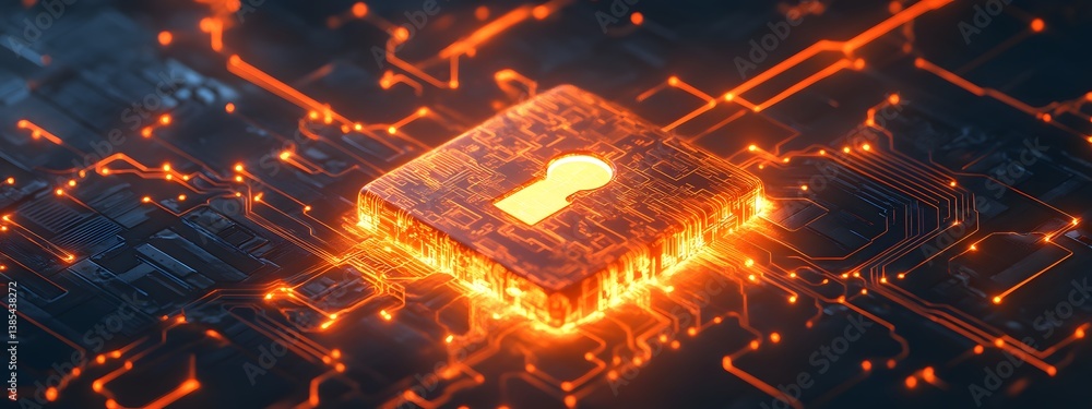 Aufkleber abstract background of virtual padlock symbolizes the importance of cybersecurity, the idea of ​​fut
