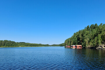 Beautiful view to Lake Sorsavesi, Sorsakoski, Leppavirta, Finland