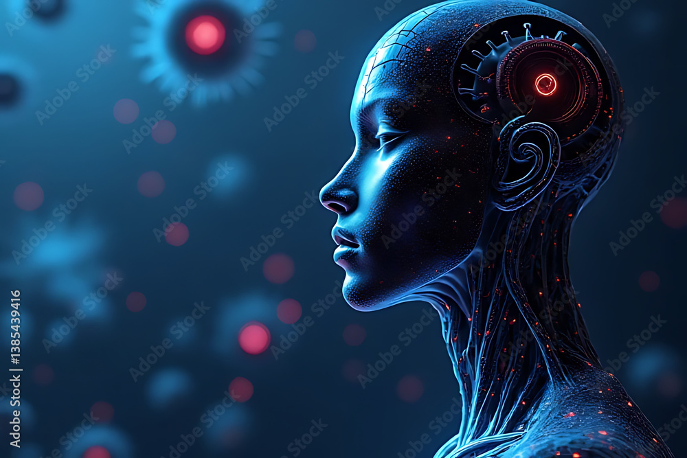 Poster innovative ai tech revolutionizes human-machine interaction and 3d visualization in digital space