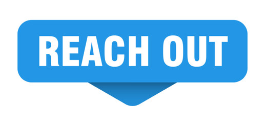 reach out sticker. reach out sign on transparent background