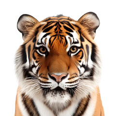 Naklejka premium Untitled design - Tiger face, clip art style, a transparent background,