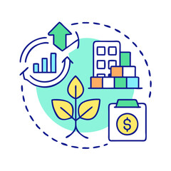 Fototapeta premium Innovative Icons for Sustainable Business Strategies