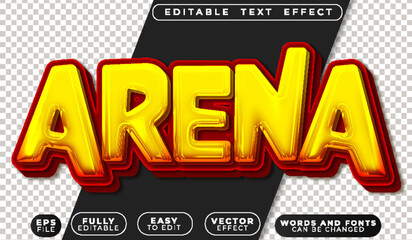 Arena Game Combat Yellow Level Fully Editable Vector Text File