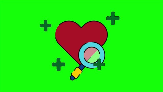 Motion Graphic of Medical Checkup in Green Screen. Great for medical animation videos.