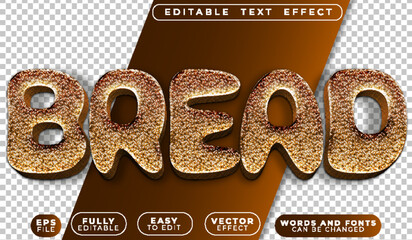 Bread  Bakery Breakfast Fully Editable Vector Text File