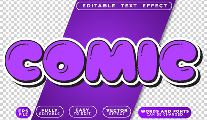 Comic Cartoon Funny Doodle Fully Editable Vector Text File