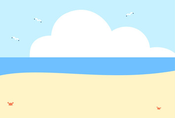 海の背景のイラスト	
