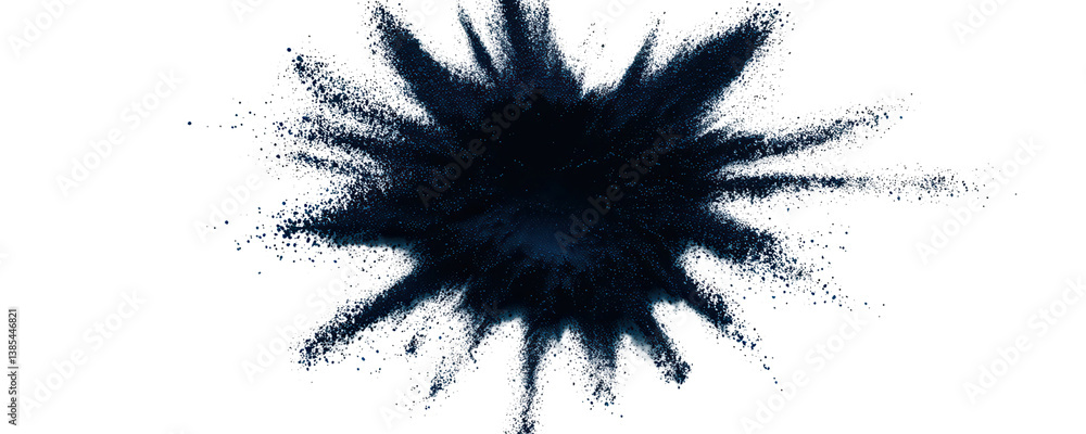 Poster abstract dark blue particle explosion design digital art background image
