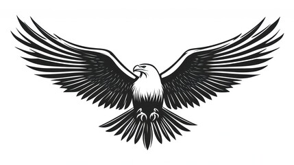 Obraz premium Powerful eagle in flight, graphic design