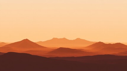 Fototapeta premium Sunrise over a mountain range. Possible use Nature, landscape, background