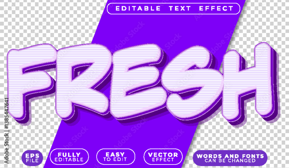 Poster fresh clean pure fully editable vector text file