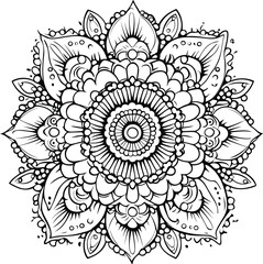 Mandala abstract floral pattern