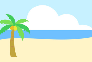 海の背景のイラスト	