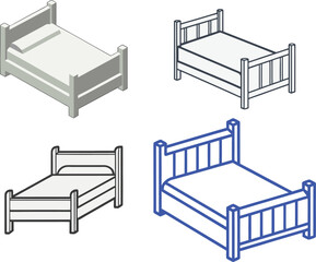 vector illustration of a modern bedroom