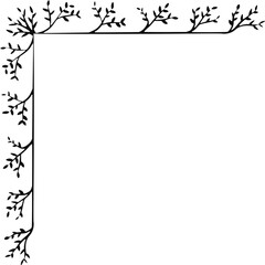 Obraz premium Floral Corner Ornament