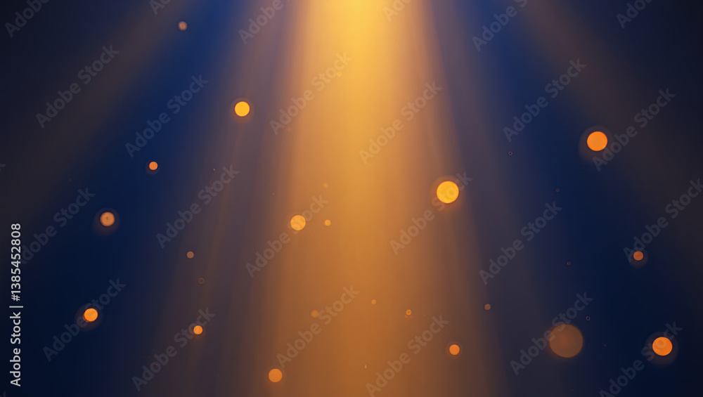 Aufkleber multicolored particles float gently in warm light, creating a serene ambiance. the dark background e