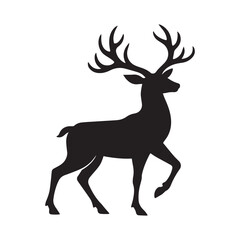 deer silhouette vector illustration