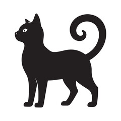 black cat vector illustration