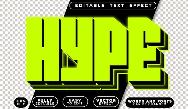 Hype Fully Editable Vector Text File