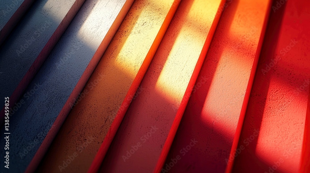Poster abstract architecture: colorful geometric patterns and textures