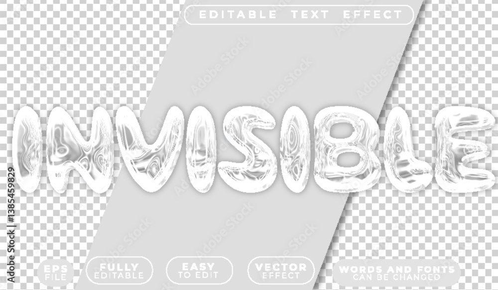 Poster invisible fully editable vector text file
