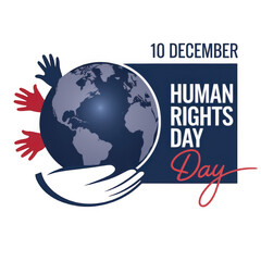 Fototapeta premium Human Rights Day isolated on transparent background, Generative ai.