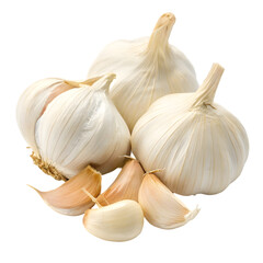 garlic isolated on white