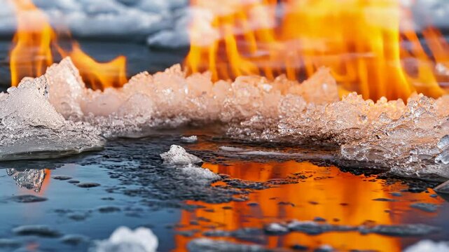 Fiery Ice: A Paradoxical Dance of Fire and Ice