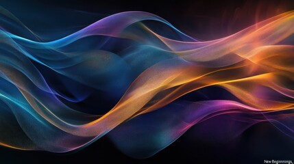 Sleek and modern abstract background with flowing lines and vibrant colors