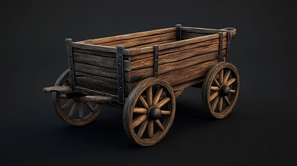Wooden cart, antique style