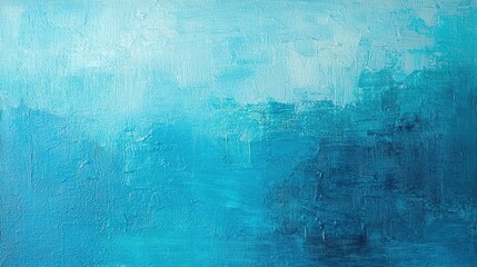 Obraz premium Abstract blue ocean waves painting in serene tones 