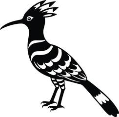 African hoopoe vector art icon